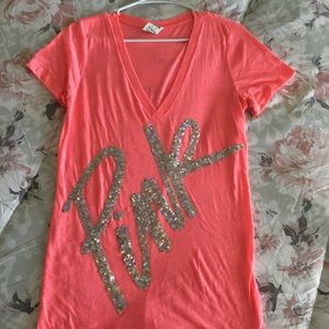 Pink! Sequin tee